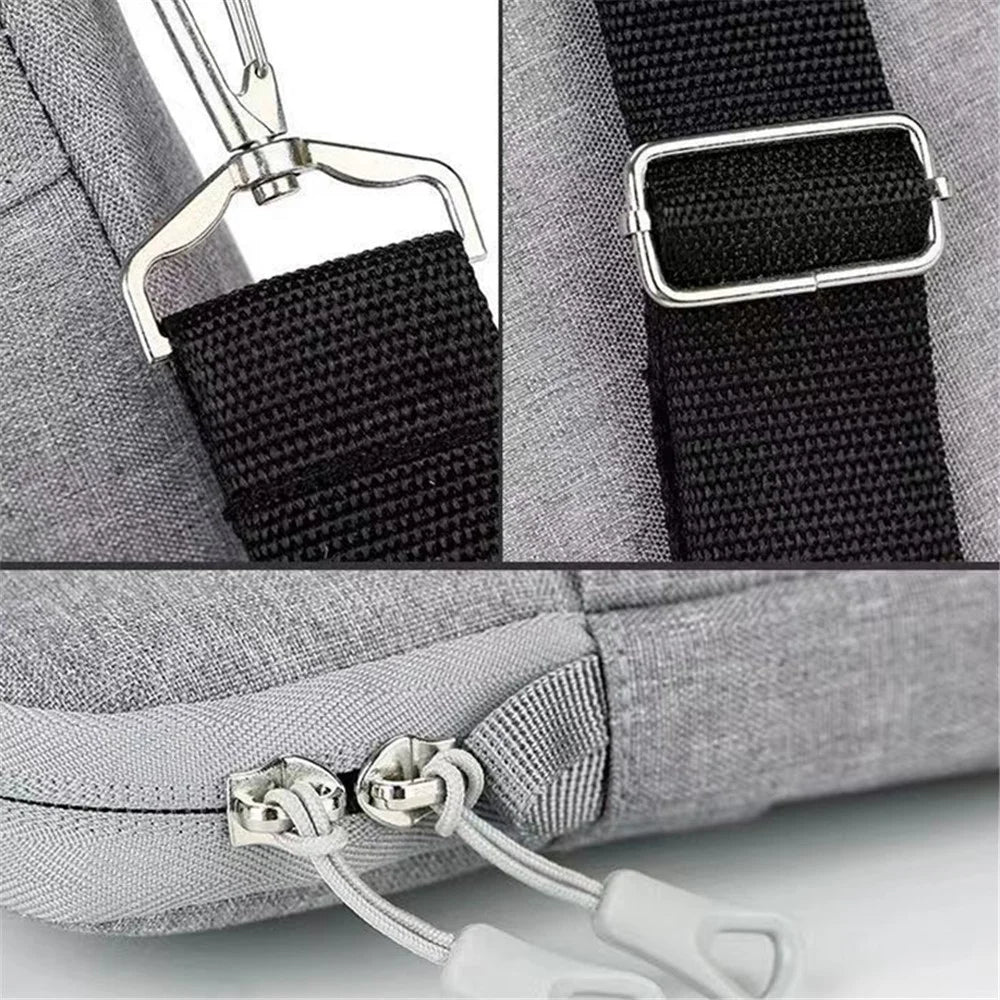 028 Series Laptop Case Simple Style Laptop Handbag Computer Carrying Case for 13-13.3 inch Laptop - Grey - 5
