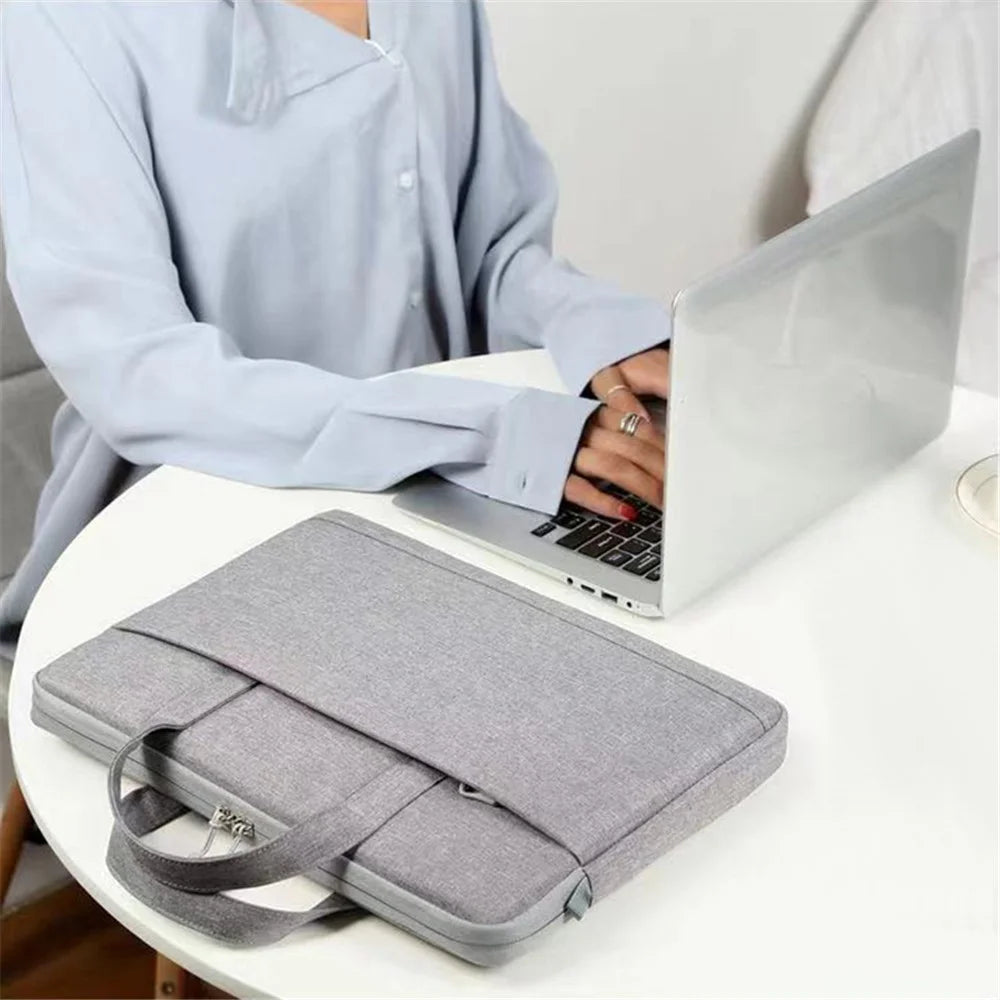 028 Series Laptop Case Simple Style Laptop Handbag Computer Carrying Case for 13-13.3 inch Laptop - Grey - 7