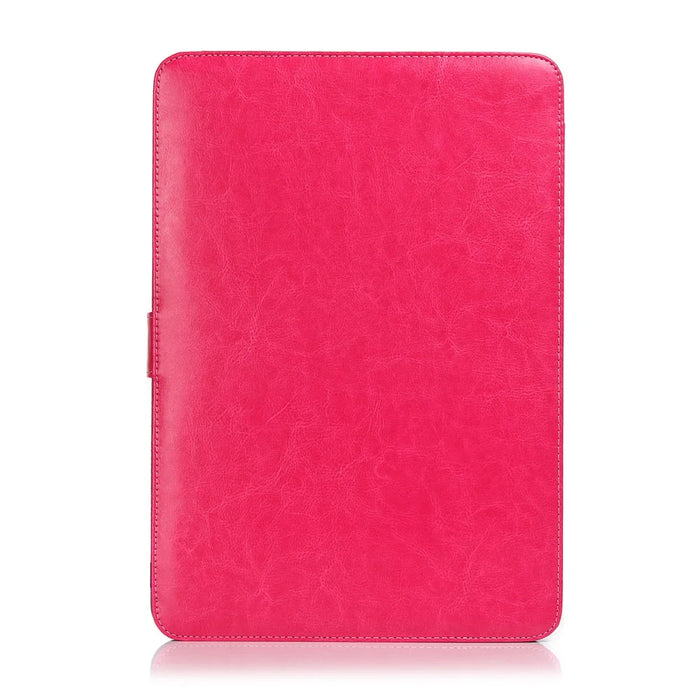 Laptop Sleeve Protective Folio Book PU Leather Cover for MacBook Pro 16.2'' 2021 (A2485) - Rose - 2