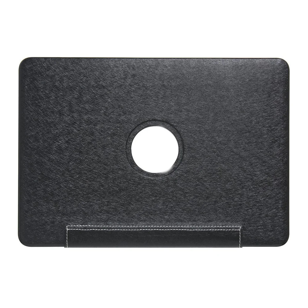 PU Leather + PC Laptop Protective Shell Cover with Heat Dissipation Hollow-out Design for MacBook Pro 15.4 inch (A1707/A1990) - Black - 4
