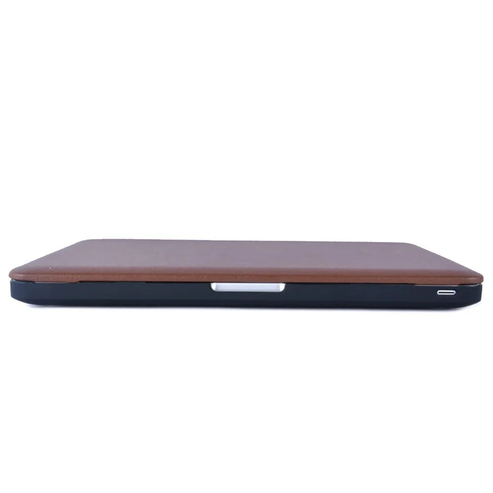 Shockproof PU Leather + PC Protective Case with Hollow-out Bottom for MacBook Pro 13.3-inch (A1706/A1708/A1989/A2159/A2289/A2251/A2338) - Brown - 4