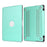 PU Leather + PC Protective Shell Cover with Hollow-out Bottom for MacBook Air 13.3 inch (A1932/A2179/A2337) - Green - 1