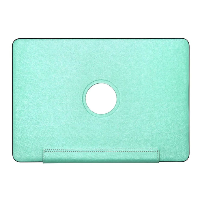 PU Leather + PC Protective Shell Cover with Hollow-out Bottom for MacBook Air 13.3 inch (A1932/A2179/A2337) - Green - 4