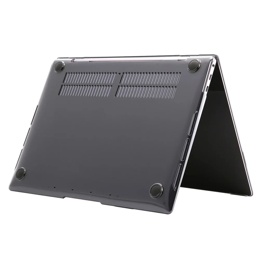 Shockproof Scratch-resistant See-through Hard PC Protective Shell Case with Hollow-out Bottom for MateBook 14S 2021 - Transparent Black - 4
