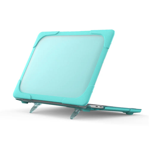 Hard PC Laptop Case Sleeve Notebook Computer Cover with Supporting Stand for MacBook Pro 13'' A2251 / A2289 / A2338 - Blue - 1