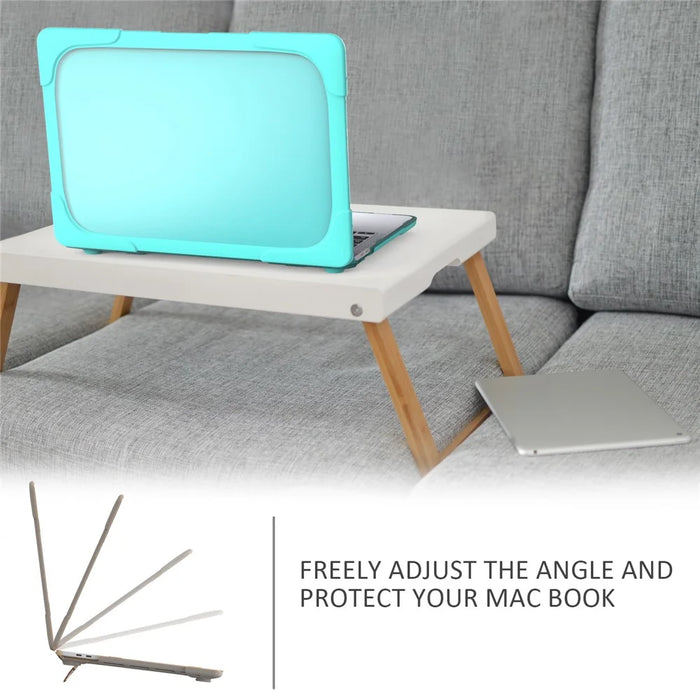 Hard PC Laptop Case Sleeve Notebook Computer Cover with Supporting Stand for MacBook Pro 13'' A2251 / A2289 / A2338 - Blue - 3