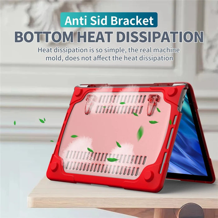 Supporting Stand PC Laptop Case Protective Notebook Cover for MacBook Air 13'' A1932 / A2179 / A2337 - Red - 4