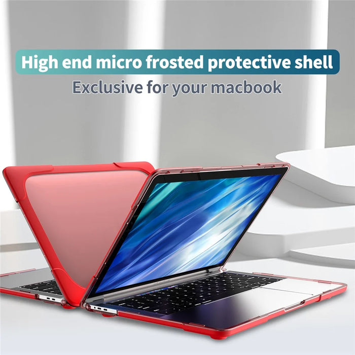 Supporting Stand PC Laptop Case Protective Notebook Cover for MacBook Air 13'' A1932 / A2179 / A2337 - Red - 5