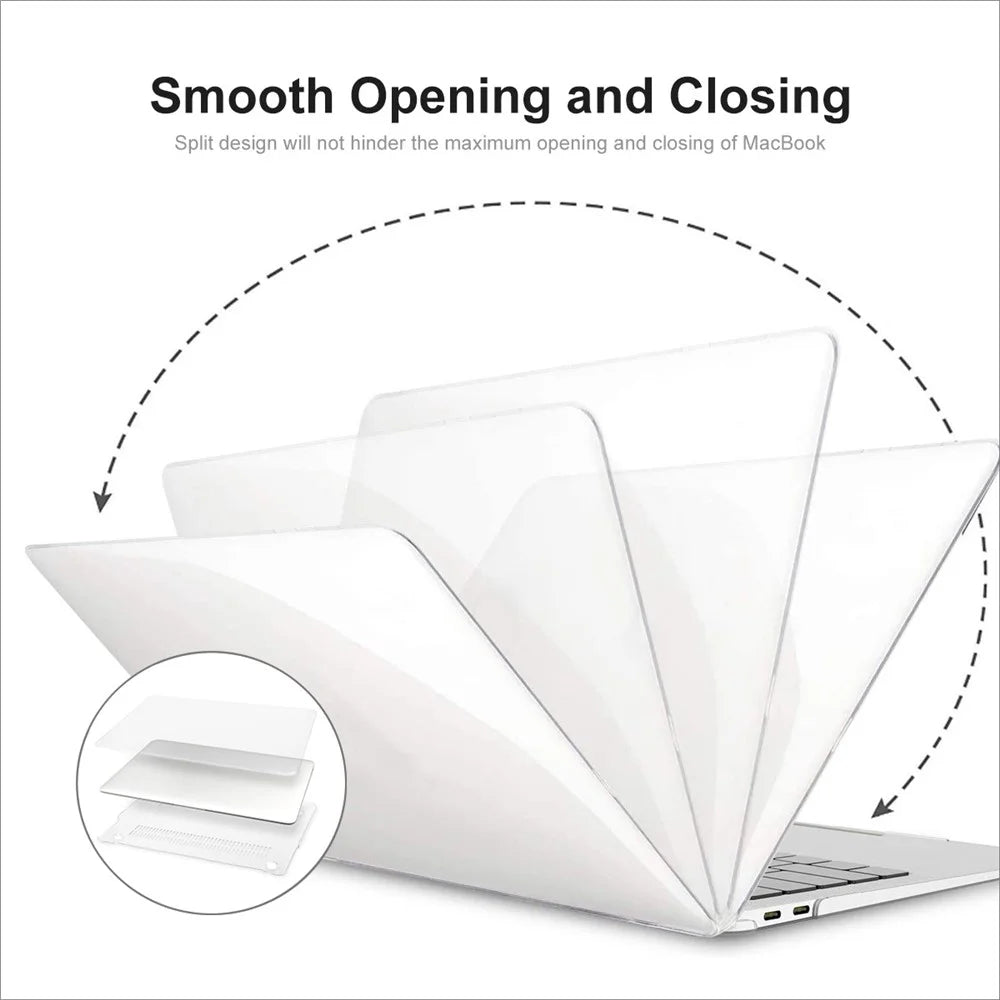 ENKAY HAT PRINCE Crystal PC Laptop Cover for MacBook Pro 14 inch (2026) A3427 A3426 / (2025) A3434 A3112 A3185 A3401 / (2024) A2918 A2992 / (2023) A2779 / (2022) / (2021) A2442 (US) with Film + Dust Plugs - White - 3