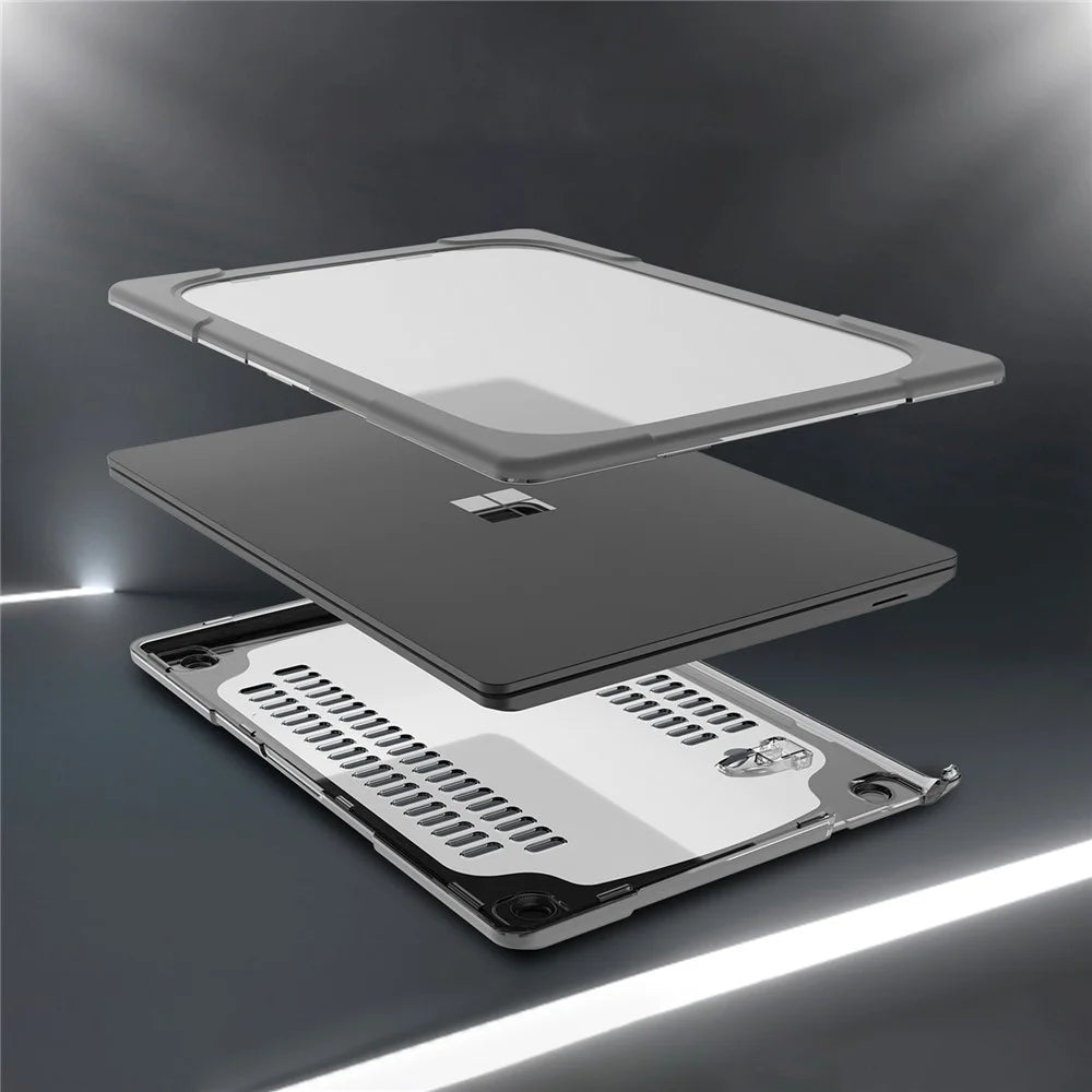 PC Anti-slipping Laptop Protective Case Cover for Microsoft Surface Laptop 2 / 3 / 4 13.5-inch 1769 / 1867 Alcantara Keyboard Version - Grey - 2