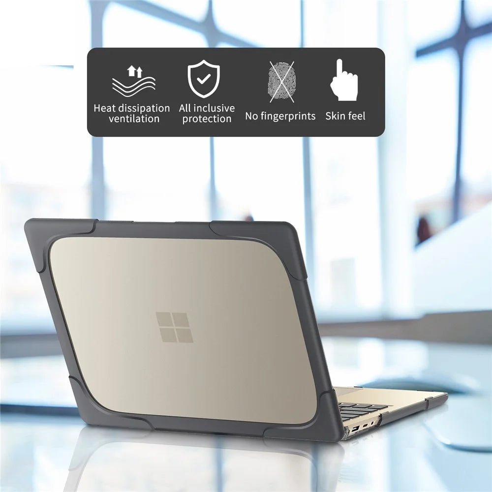 Hard PC Laptop Case with Kickstand for Microsoft Surface Laptop 2 / 3 / 4 / 5 15-inch 1873 / 1953 / 1979 Metal Keyboard Version - Grey - 4