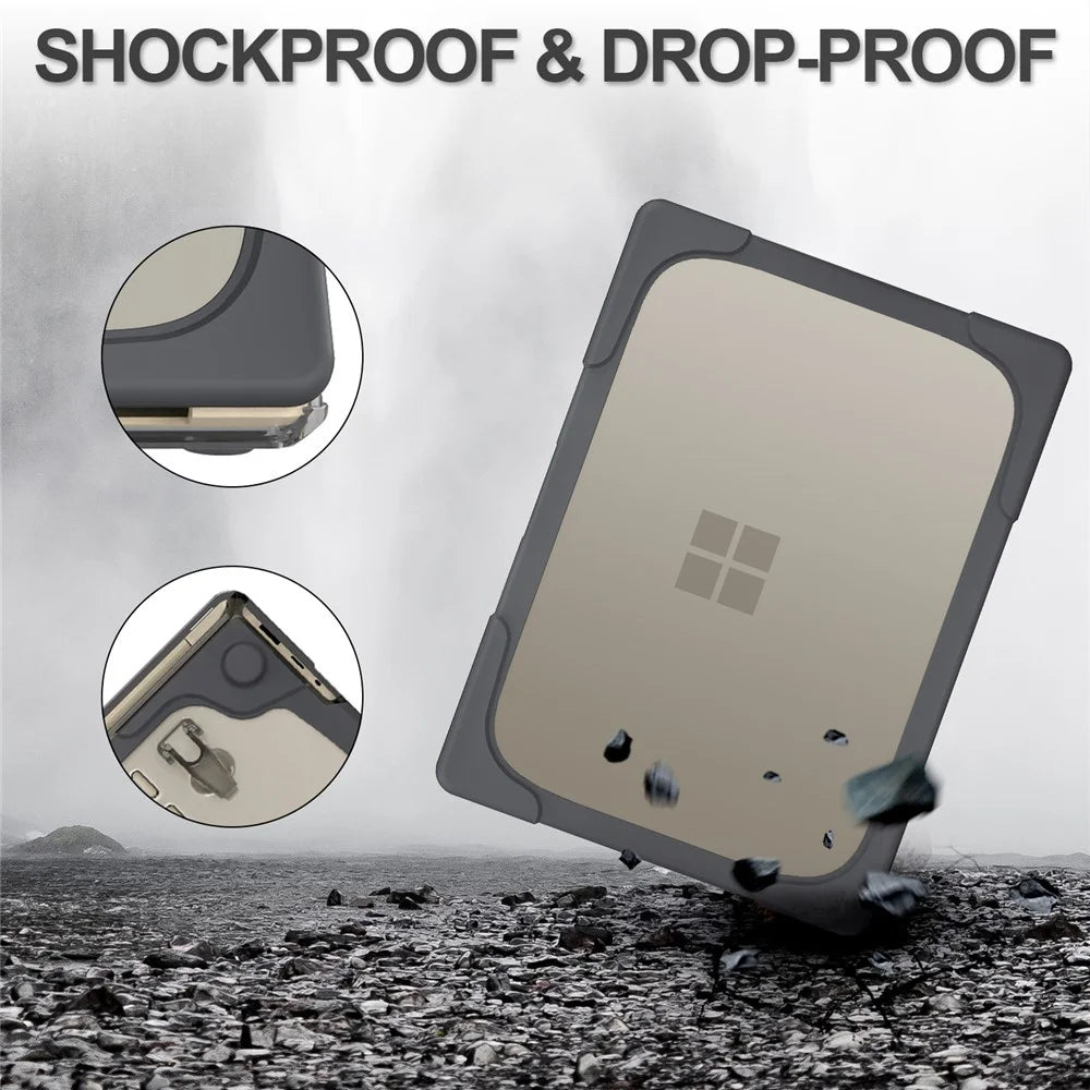 Hard PC Laptop Case with Kickstand for Microsoft Surface Laptop 2 / 3 / 4 / 5 15-inch 1873 / 1953 / 1979 Metal Keyboard Version - Grey - 5
