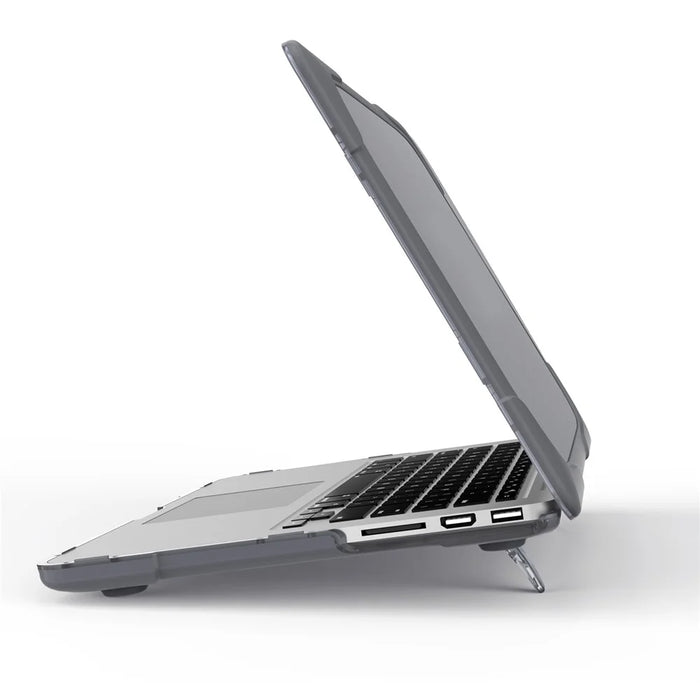 Hard PC Laptop Case Notebook Computer Cover with Supporting Stand Feet for MacBook Pro 15-inch / Pro Retina 15-inch A1398 - Grey - 2