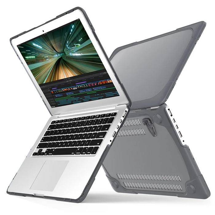 Hard PC Laptop Case Notebook Computer Cover with Supporting Stand Feet for MacBook Pro 15-inch / Pro Retina 15-inch A1398 - Grey - 6