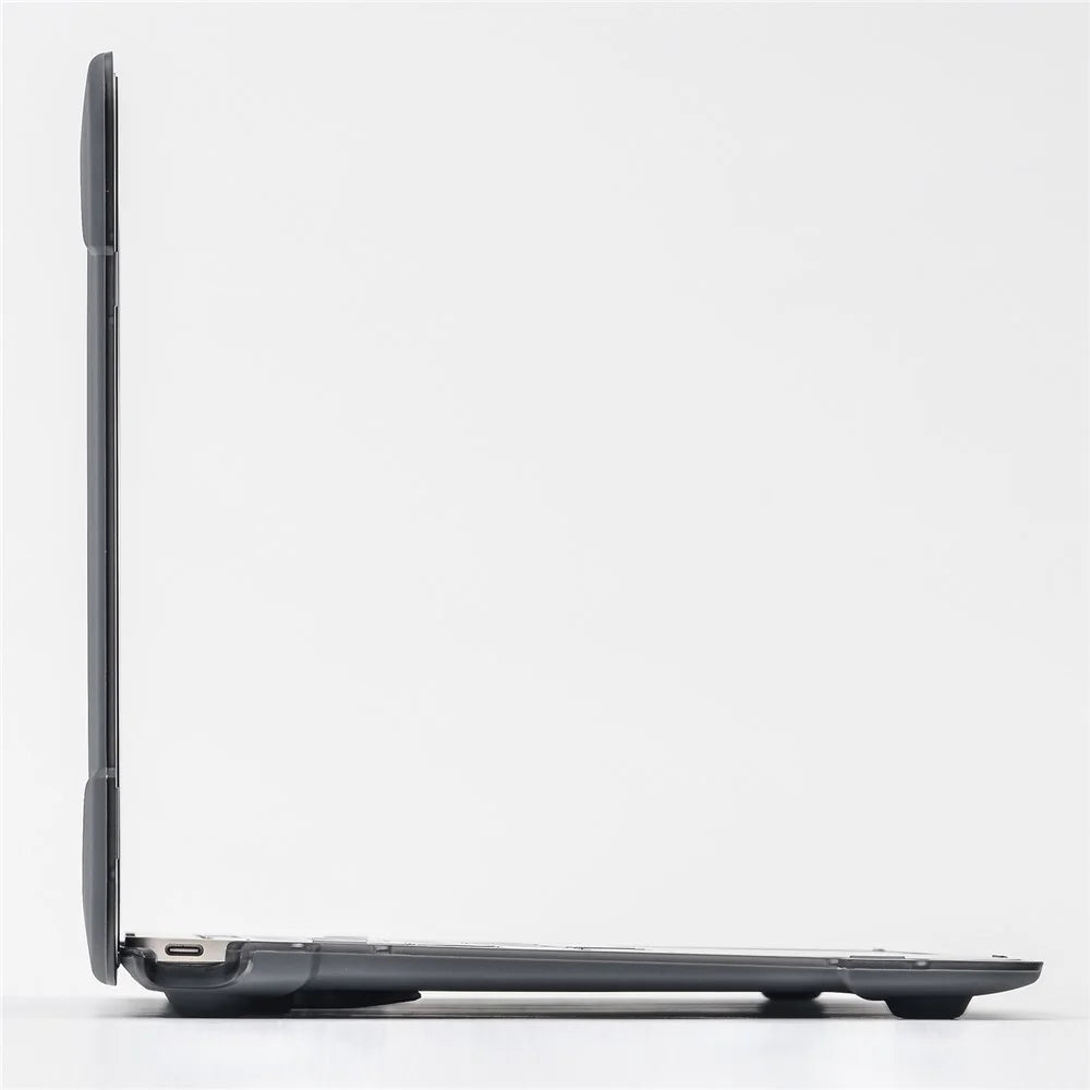 Drop-proof Supporting Stand Design Hard PC Laptop Case Well-protected Notebook Cover for MacBook Retina 12'' A1534 / A1931 - Grey - 7