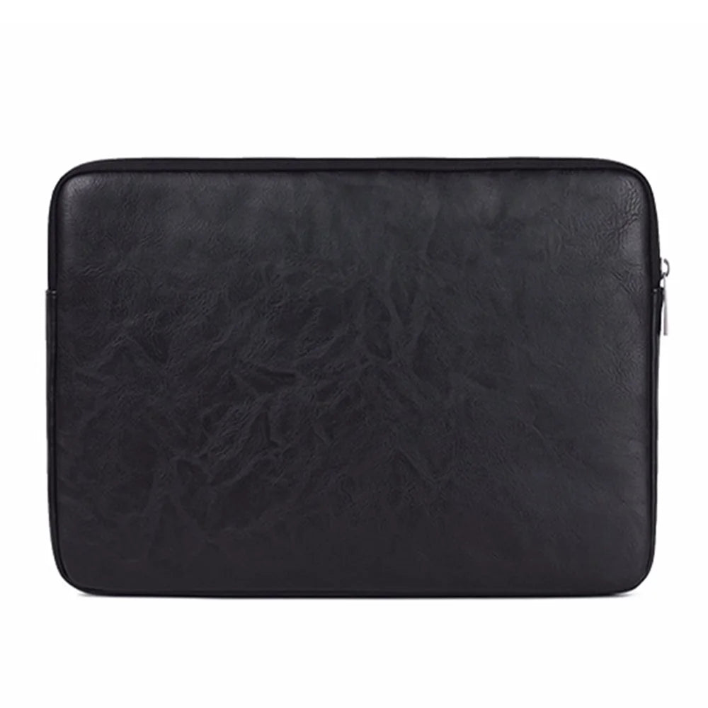 CANVASARTISAN L18-06 Notebook Computer Sleeve 12-inch Laptop Business Style PU Leather Large Bag Laptop Case - Black / Brown - 3