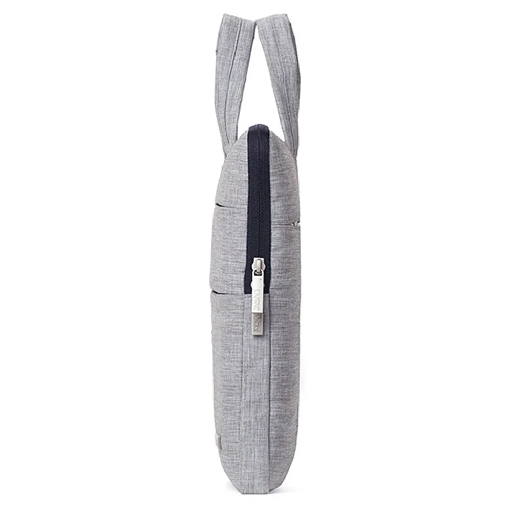 CANVASARTISAN L3-02 Large Capacity Simple Style Laptop Sleeve 14 inch Notebook Carrying Bag for School Business Work - Light Grey - 5