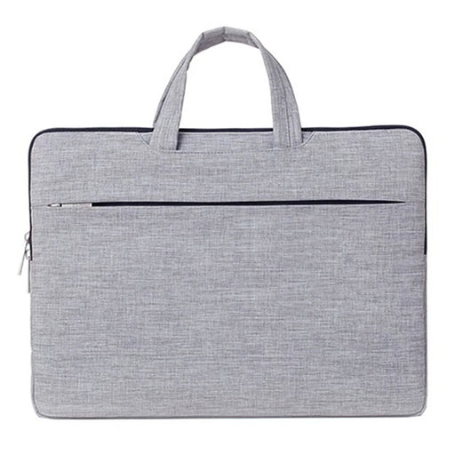 CANVASARTISAN L3-02 Simple Style Notebook Laptop Sleeve 15 inch Laptop Large Capacity Handbag Laptop Case - Light Grey - 2