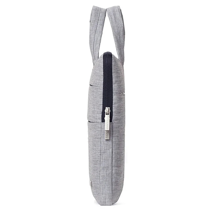 CANVASARTISAN L3-02 Simple Style Notebook Laptop Sleeve 15 inch Laptop Large Capacity Handbag Laptop Case - Light Grey - 5