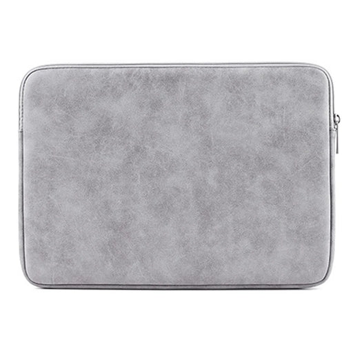 CANVASARTISAN L11-03 11 inch Shockproof Lining Laptop Case PU Leather Laptop Pouch Zipper Carrying Bag Computer Protective Storage Bag - Light Grey - 2
