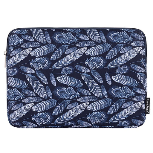 CANVASARTISAN H4-03 Leaves Pattern Zipper Laptop Sleeve Shockproof Lining Canvas Carrying Bag for 11-inch Notebook - 2