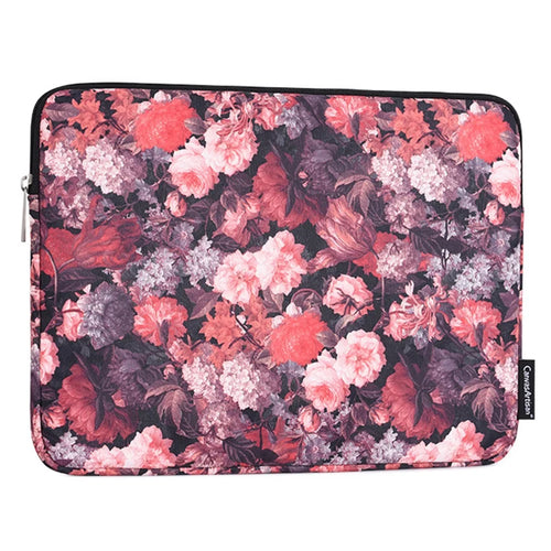 CANVASARTISAN H3-01 Colorful Floral Pattern Shockproof Laptop Sleeve Canvas Carrying Bag for 11-inch Notebook - 1