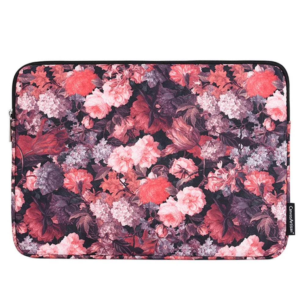 CANVASARTISAN H3-01 Colorful Floral Pattern Shockproof Laptop Sleeve Canvas Carrying Bag for 11-inch Notebook - 2