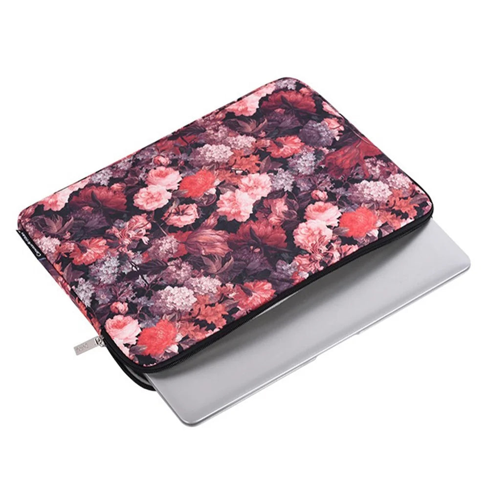 CANVASARTISAN H3-01 Colorful Floral Pattern Shockproof Laptop Sleeve Canvas Carrying Bag for 11-inch Notebook - 3