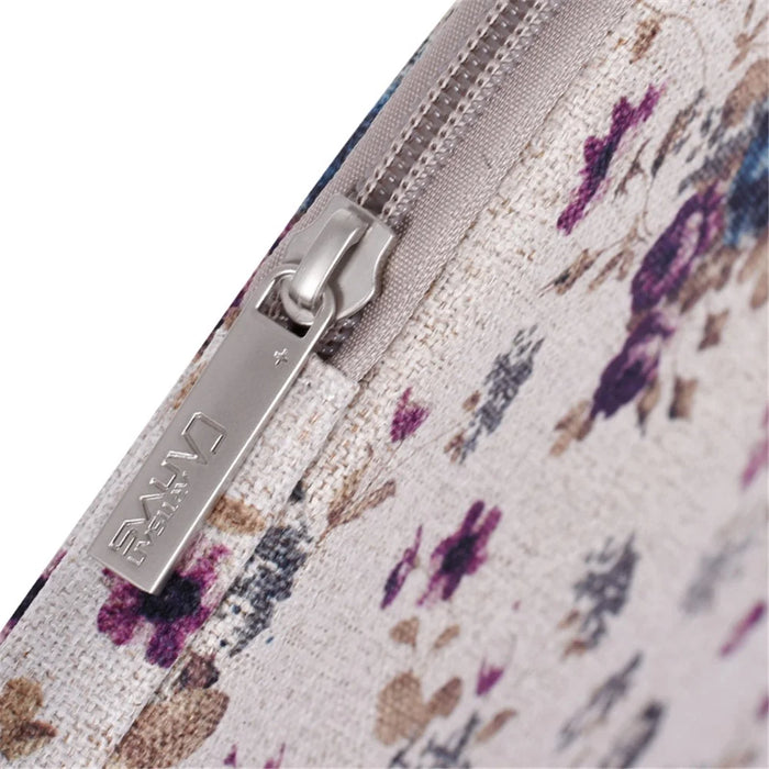 CANVASARTISAN H2-B02 Flower Pattern Notebook Sleeve Laptop Handbag Carrying Bag for 12-inch Laptop - Khaki - 2