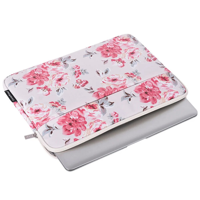 CANVASARTISAN H10-11 Rose Flower Pattern Laptop Liner Bag PU Leather Storage Pouch for 15-inch Notebook - 3