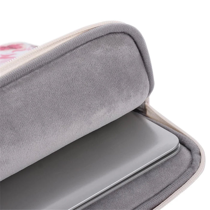 CANVASARTISAN H10-11 Rose Flower Pattern Laptop Liner Bag PU Leather Storage Pouch for 15-inch Notebook - 4