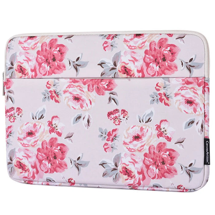 CANVASARTISAN H10-11 Rose Flower Pattern Laptop Liner Bag PU Leather Storage Pouch for 15-inch Notebook - 5