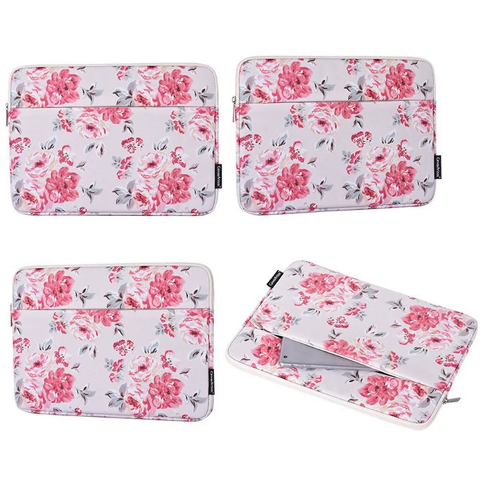 CANVASARTISAN H10-11 Rose Flower Pattern Laptop Liner Bag PU Leather Storage Pouch for 15-inch Notebook - 7