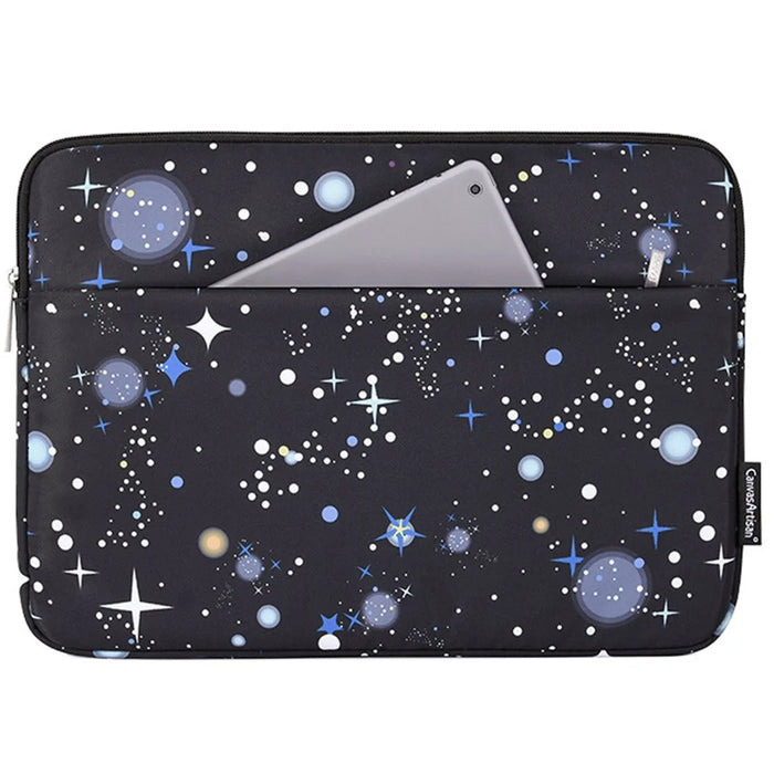 CANVASARTISAN H16-11 Protective Sleeve Starry Sky Pattern Laptop Carrying Bag for 15-inch Notebook - Black - 1