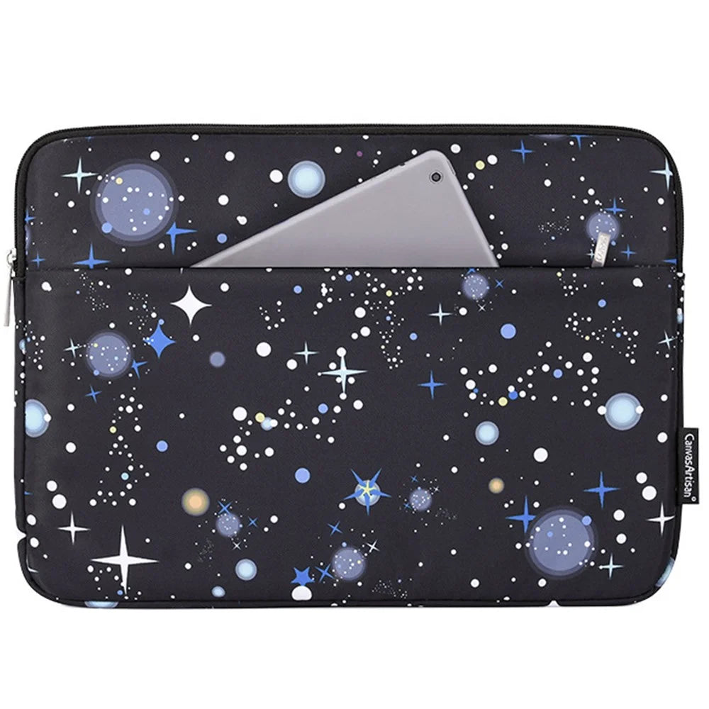 CANVASARTISAN H16-11 Starry Sky Pattern Laptop Sleeve Carrying Bag Case for 14-inch Notebook - Black - 1