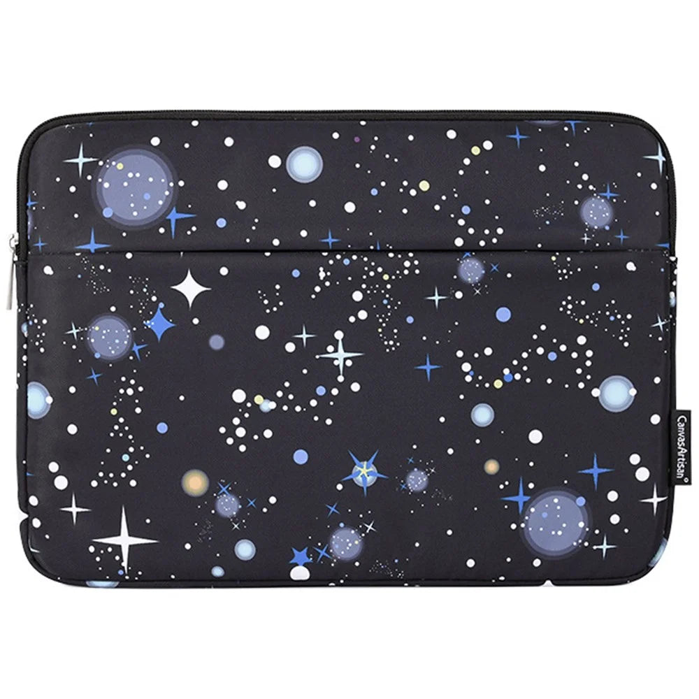 CANVASARTISAN H16-11 Starry Sky Pattern Laptop Sleeve Carrying Bag Case for 14-inch Notebook - Black - 2