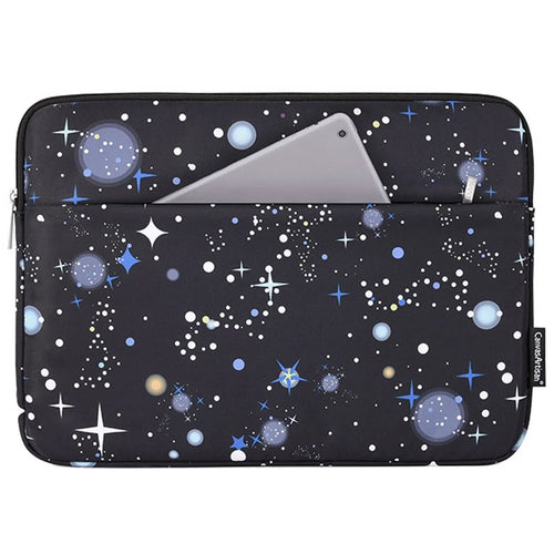 CANVASARTISAN H16-11 Laptop Sleeve Bag Starry Sky Pattern Notebook Carrying Case for 13-inch Laptop - Black - 1
