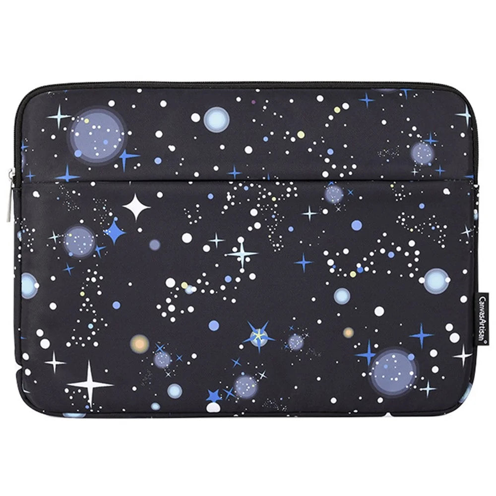 CANVASARTISAN H16-11 Laptop Sleeve Bag Starry Sky Pattern Notebook Carrying Case for 13-inch Laptop - Black - 2