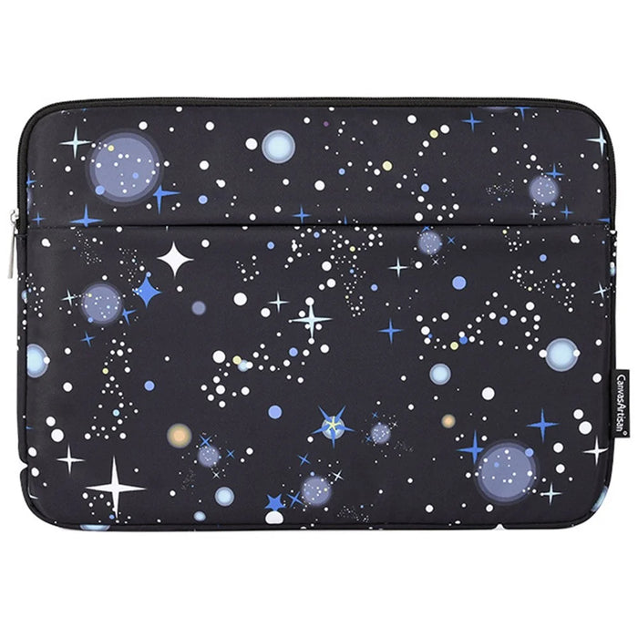 CANVASARTISAN H16-11 Starry Sky Pattern Zipper Laptop Sleeve Carrying Case for 12-inch Notebook - Black - 2