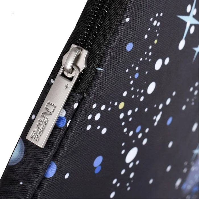 CANVASARTISAN H16-11 Starry Sky Pattern Zipper Laptop Sleeve Carrying Case for 12-inch Notebook - Black - 5