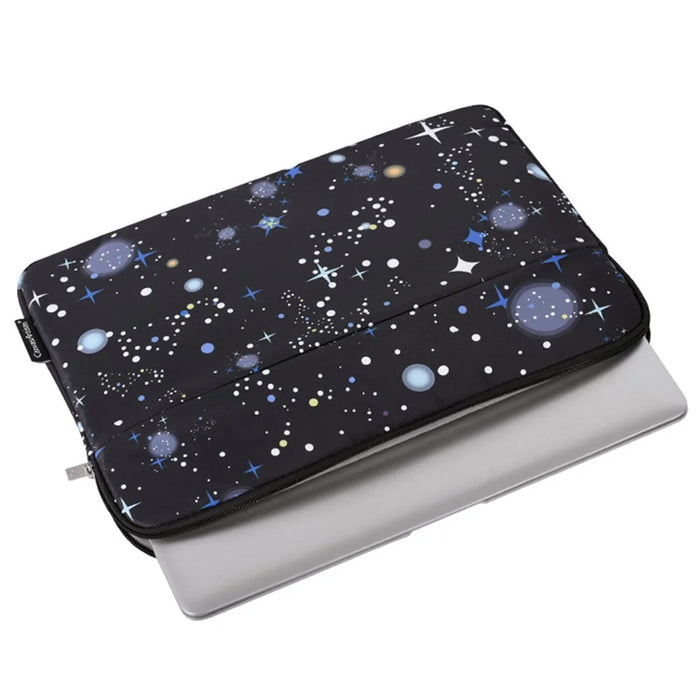 CANVASARTISAN H16-11 Starry Sky Pattern Zipper Laptop Sleeve Carrying Case for 12-inch Notebook - Black - 7