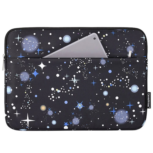CANVASARTISAN H16-11 Starry Sky Pattern Zipper Protective Sleeve Notebook Bag Case for 11-inch Laptop - 1