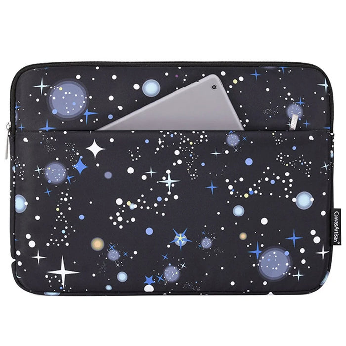 CANVASARTISAN H16-11 Starry Sky Pattern Zipper Protective Sleeve Notebook Bag Case for 11-inch Laptop - 1