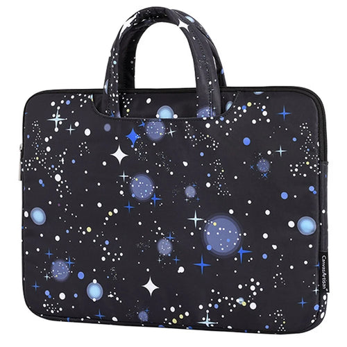 CANVASARTISAN H16-B01 Starry Sky Pattern Laptop Carrying Case Protective Bag for 13-inch Notebook - Black - 1