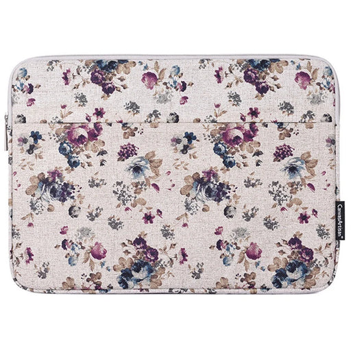 CANVASARTISAN H2-12 Flower Pattern Laptop Sleeve 13 inch Notebook Bag Carrying Case - Khaki - 2