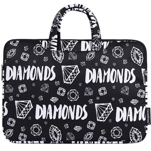 CANVASARTISAN H15-B01 Diamond Pattern Protective Laptop Sleeve Carrying Bag for 15-inch Notebook - Black - 2