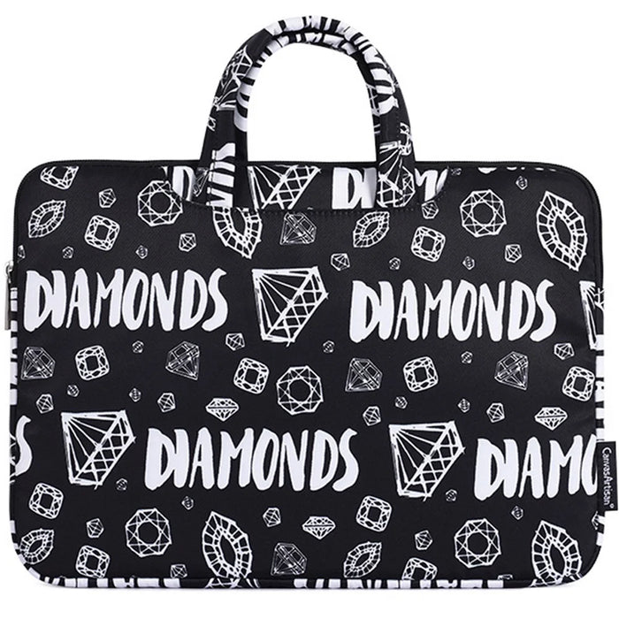 CANVASARTISAN H15-B01 Diamond Pattern Protective Laptop Sleeve Carrying Bag for 15-inch Notebook - Black - 2