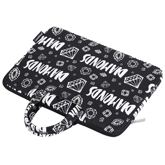CANVASARTISAN H15-B01 Diamond Pattern Protective Laptop Sleeve Carrying Bag for 15-inch Notebook - Black - 3
