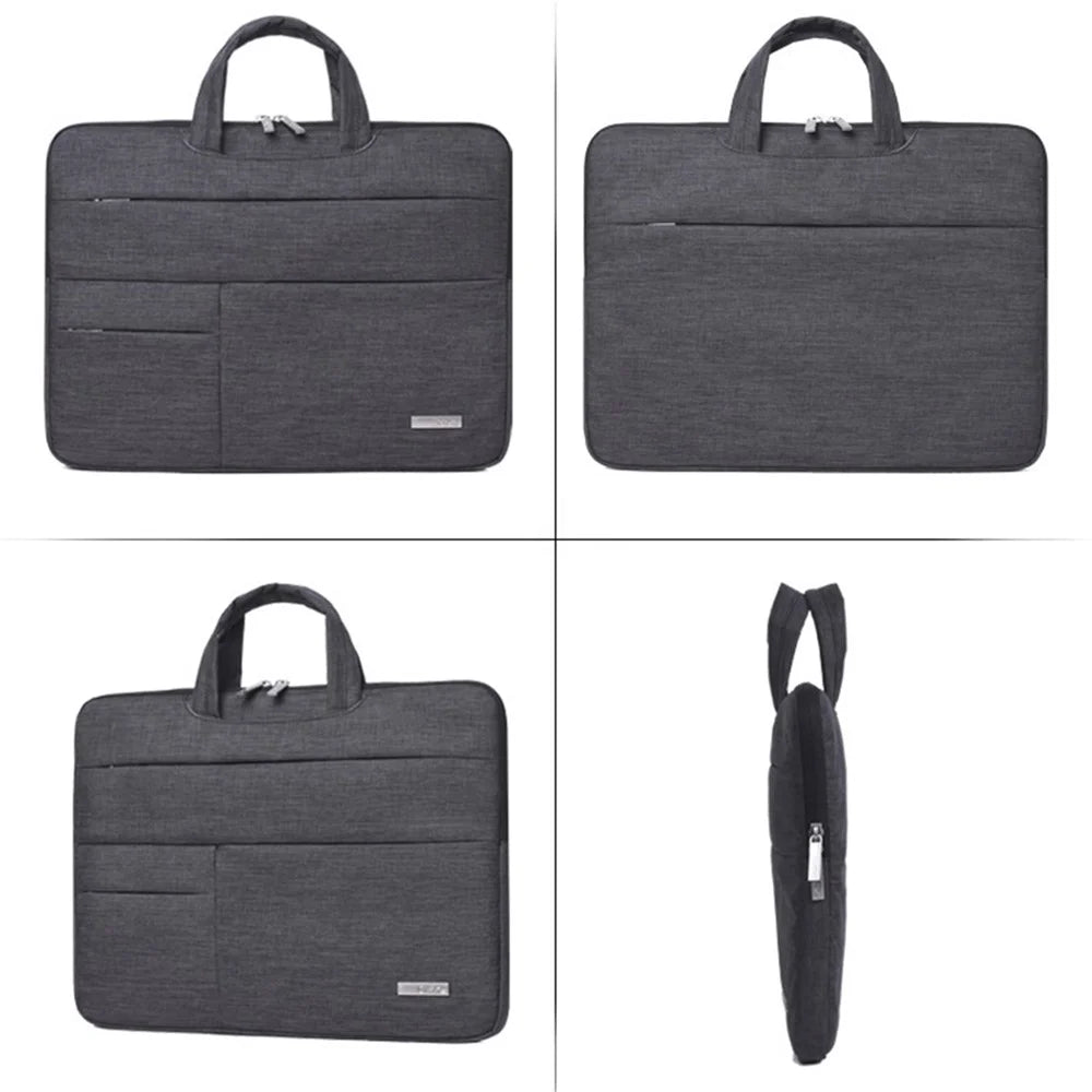 CANVASARTISAN L3-102 [With Small Pouch Bag] Shockproof Notebook Bag Laptop Sleeve Personal Computer Sleeve 15 inch Laptop Bag - Dark Grey - 5