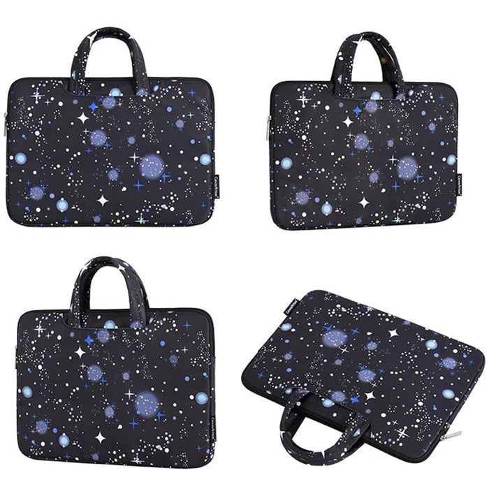 CANVASARTISAN H16-B01 Starry Night Pattern Printed Notebook Laptop Sleeve 15-inch Laptop Large Capacity Handbag Laptop Case - 7